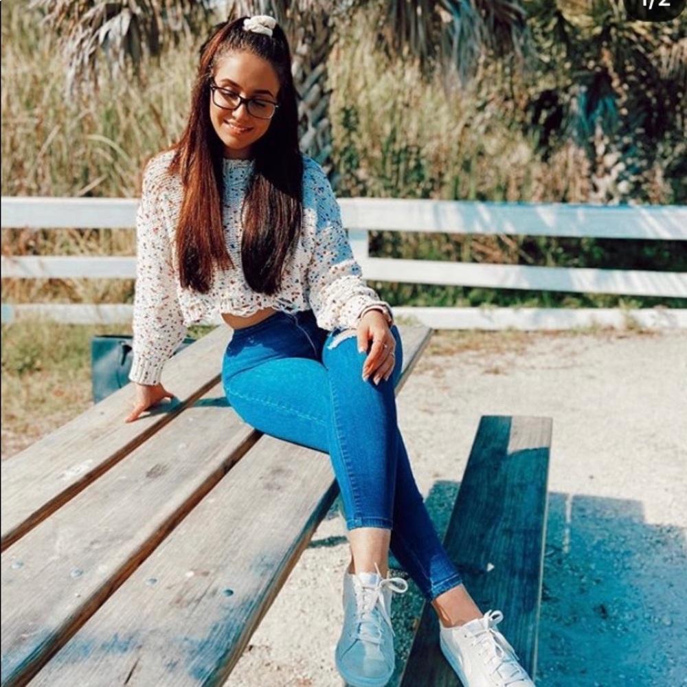 Distressed Cropped Sweater